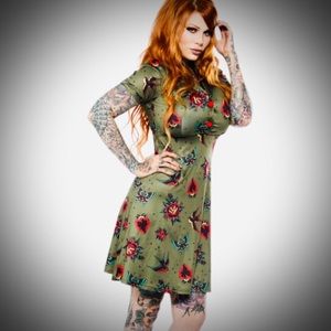 Sourpuss Roses & Hearts Rosie Dress